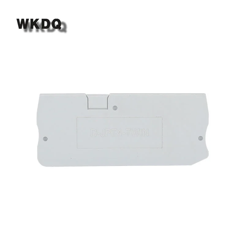 1Pc D-PT4-TW Barrier Plate For PT4-TWIN Electronic Connector Din Rail Terminal Block Accessories Plastic End Cover D-PT 4-TW