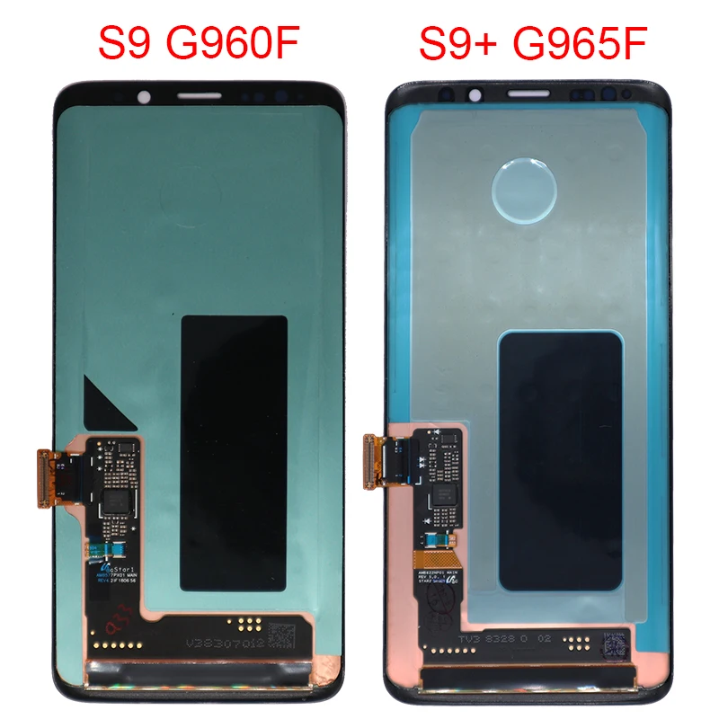 AMOLED S9 Display For Samsung S9 Plus LCD With Frame For Samsung S9 S9Plus G960F G965F Display Screen Black Dot