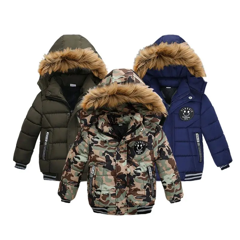 Winter Boys Coats Kids Zipper Jackets Boys Thick Hooded Winter Jacket High Quality Children Outerwear Kids Clothes 2-6 Years