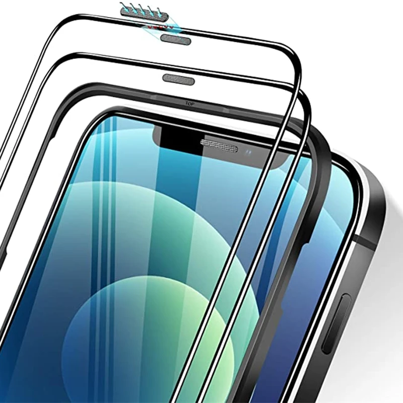 

Защитное стекло 30000D для iphone 12 Pro Max, 12mini, С Пылезащитным фильтром