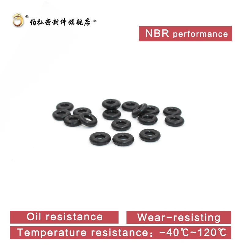 Gomma Nitrile O-Ring 50 Pz/lotto Nero di trasporto NBR Tenuta CS 2 millimetri OD5/5.5/6/6.5/7/8/8.5/9/10/10.5/11/11.5/12/13mm O-Ring di Tenuta