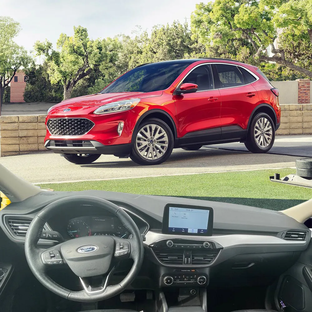 インナーダッシュボードカバーダッシュマットカーペットパッド回避ライト非スリップクッションフォードエスケープ久我MK4 2020 2021 2022太陽バイザーパラソル