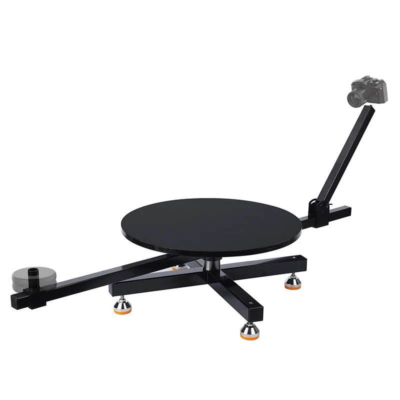 360 ° girando em torno da mesa de tiro com uma carga de 150kg de exibição de mesa de tiro rack trilho deslizante rotativo equipamento de tiro