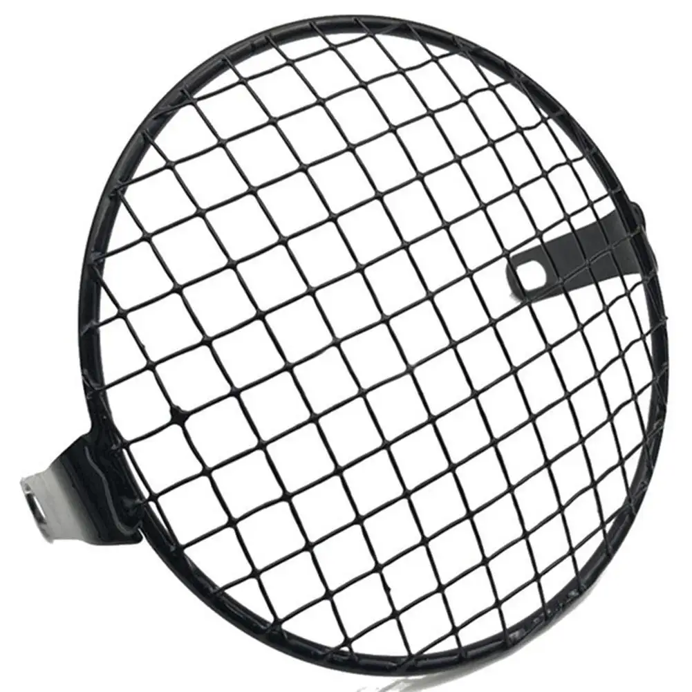 Universal Lampshade Durable Motorcycle Square Grid Metal Headlight Grille Protector Guard Cover Case