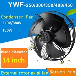 Ventilador de condensador axial de rotor externo, 150W, YWF4E/4D-350S, 220/380V