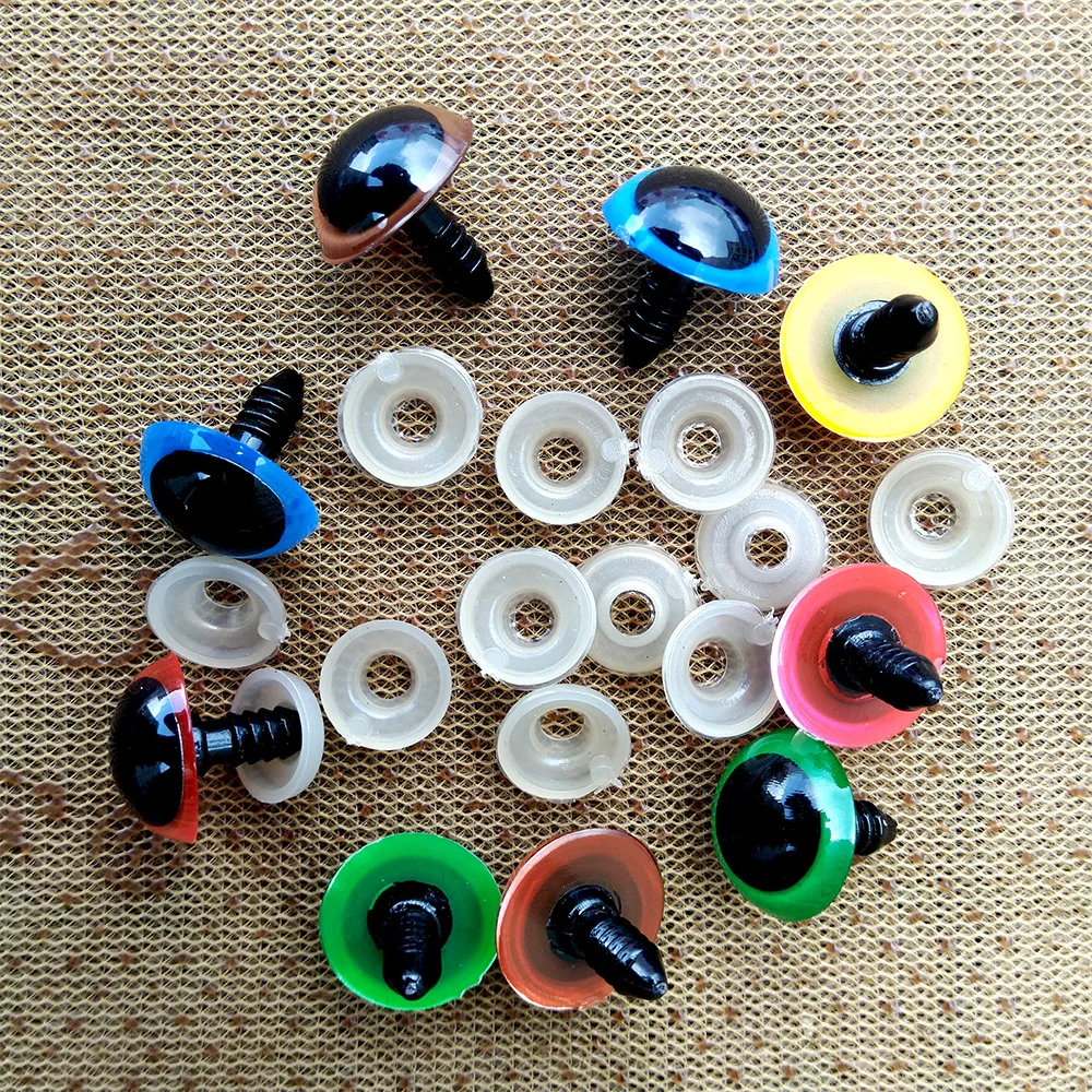 8mm/14mm/16mm/ Plastic Big Safety Eyes For Toys Amigurumi Animal Crochet Toys Puppets Doll With Washers