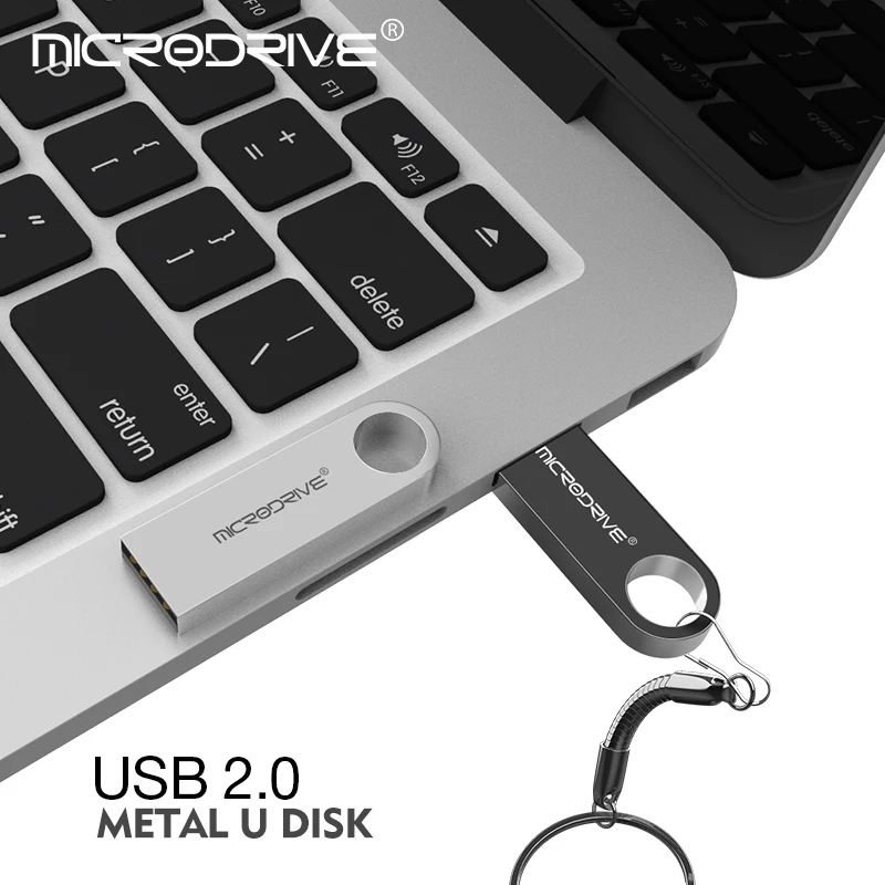 Metal USB Flash Drive Pendrive 8GB 16GB 32GB 64GB High Speed Memory Stick U Disk 128GB waterproof Key Ring Gift metal stick key