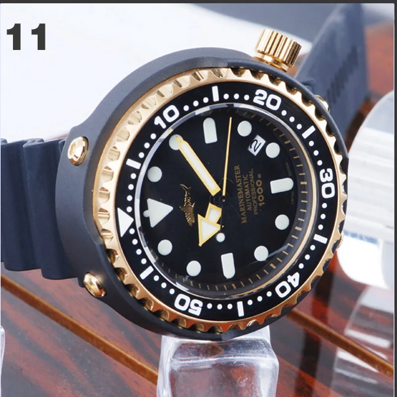 Heimdallr Men Diver Watch 48mm Tuna Automatic Mechanical Wristwatch 1000M Waterproof Luminous Sapphire Chronograph Bezel NH35