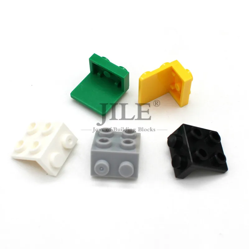 Free Shipping Building Blocks Moc Bracket 1x2 - 2x2 Right Angle 44728 DIY Enlighten Bricks Compatible with Assembles Particles