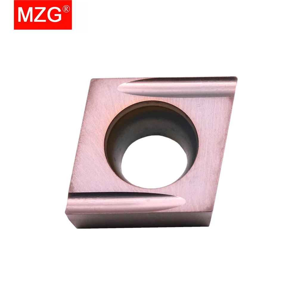 MZG 10pcs CCGT 0602 02 ER-U ZN90 ZP15 CNC Turning Cutter Processing Cermet Fine Steel Parts Have Good Finish Carbide Inserts