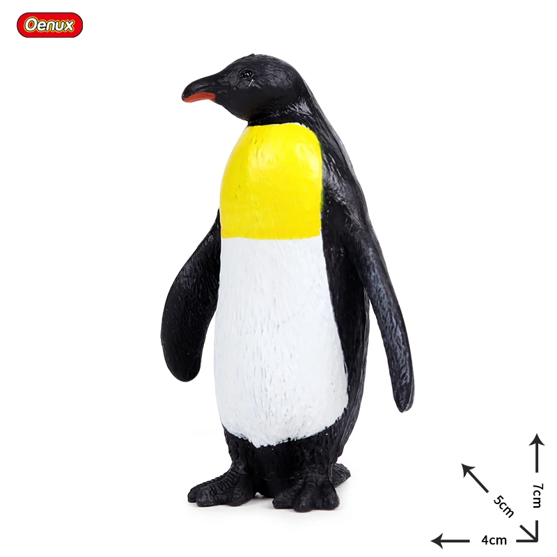 Oenux Simulation South Pole Animals Penguin Cub Action Figures Miniature PVC High Quality Educational Cute Toy For Kids  Gift