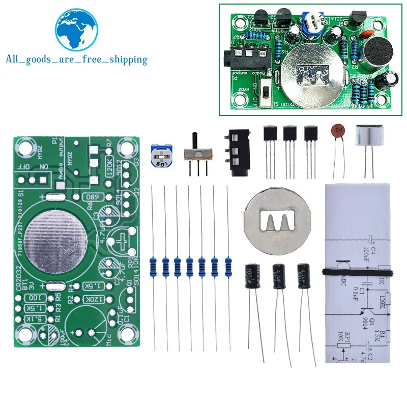 Kit de audífono electrónico, amplificador de Audio, práctica enseñanza, competición, Diy, piezas de producción de interés