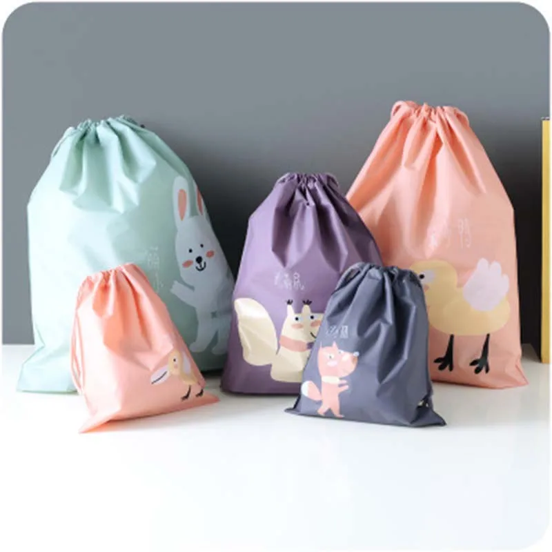 

Waterproof Drawstring Underwear Shoes Bag Travel Storage Pouch Travel cosmetic Storage Bags Sundries Organizer For Cloth Bag 1PC