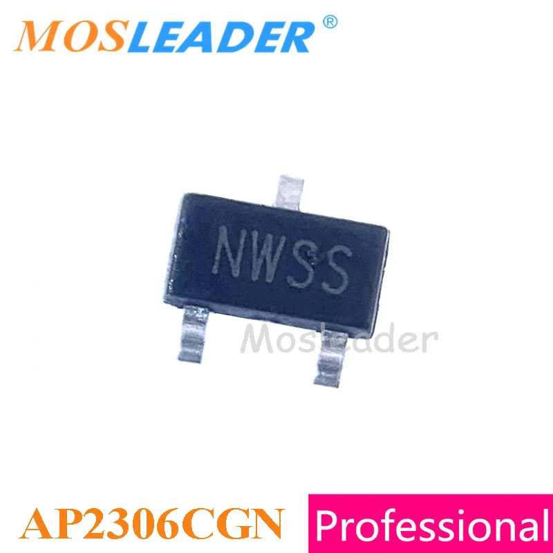 

Mosleader AP2306CGN SOT23 3000PCS AP2306CGN-HF AP2306 N-Channel 20V 5.5A 3A Made in China High quality