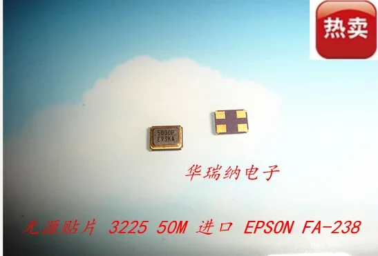 Résonateur à cristal EPSON passif SMD, oscillateur à cristal, 100% original, 50M, 50MHZ, 50.000MHZ, 10 pièces, nouveau