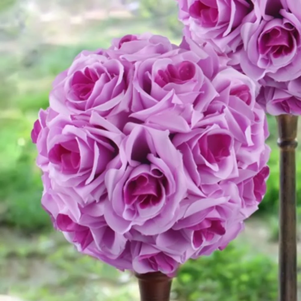 15x21cm Handmade Artificial Rose Flowers Kissing Hanging Ball DIY Bouquet Home Wedding Party Decor LL@17