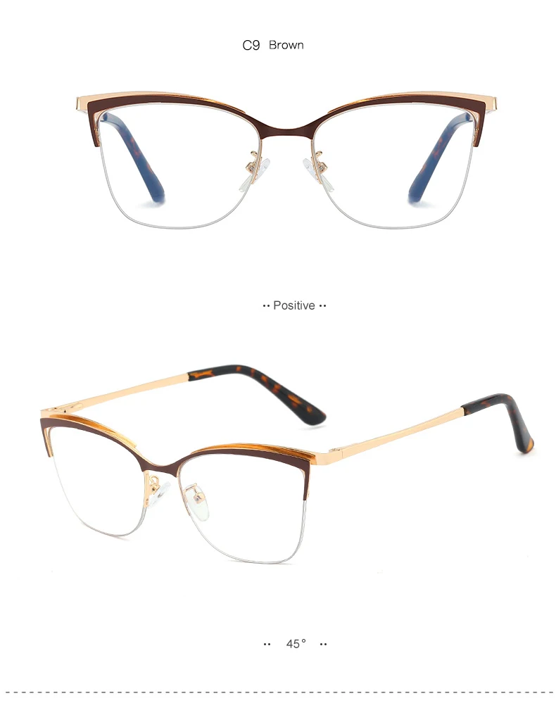 Blau Licht Blockieren Gläser Optische Verordnung Frauen Brillen Neue Frauen Brillen Mode UV400 Anti-Reflektierende Brille – Detail 9