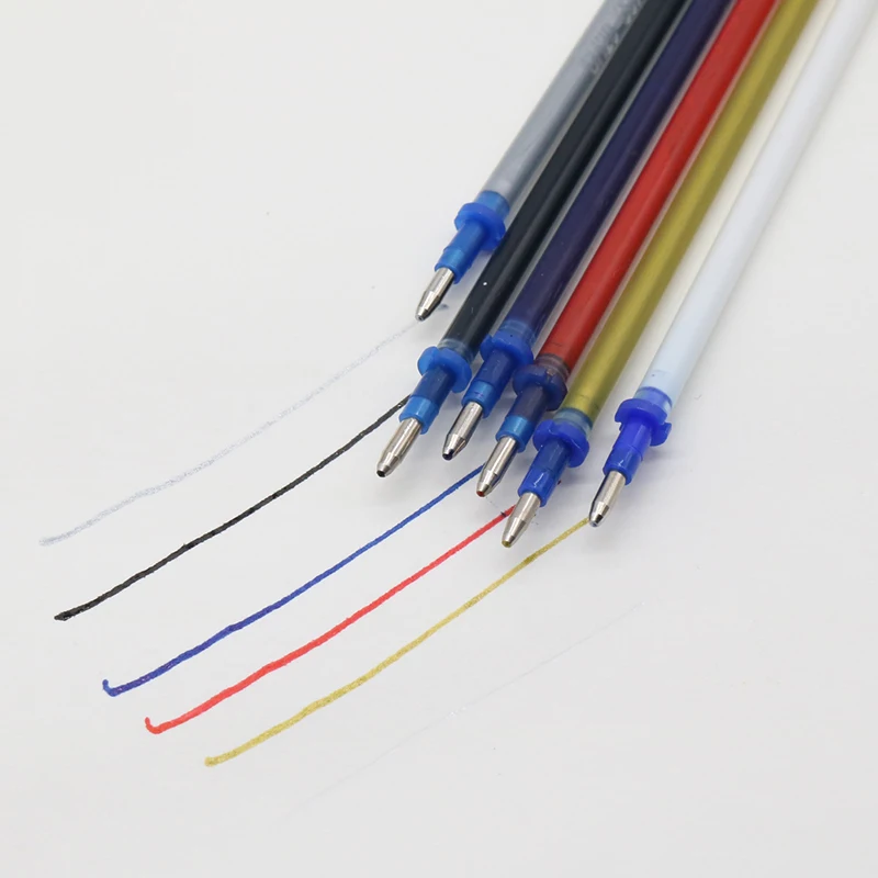 Recambio de mercurio para cuero, bolígrafo de repuesto Multicolor para marcar cuero, tela borrable con agua, recarga que desaparece, 100 Uds.