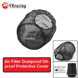 Universal Car Air Filter Protective Cover Waterproof Oilproof Dustproof for Cylindrical High Flow Air Intake Filters Black AIB01