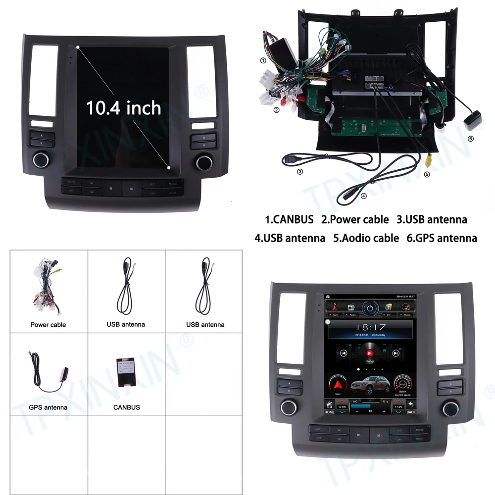 For Infiniti FX35 FX45 2003 - 2006 Android 12 Car Stereo Car Radio with Screen Radio Player Car GPS Navigation Head Unit