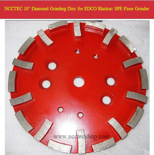 10'' Diamond Concrete Grinding Disc Head for EDCO Blastrac SPE Floor Grinder | 250mm Cement Abrasive Disk | 20 Segments