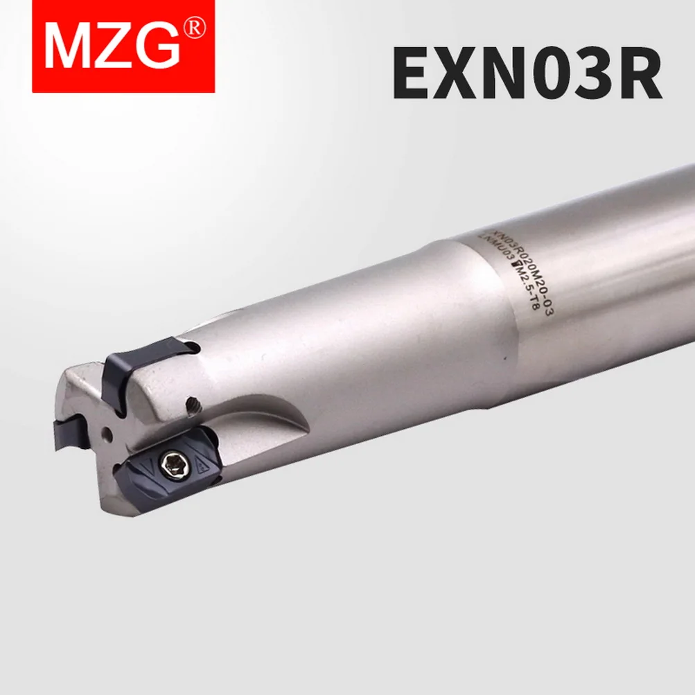 MZG EXN03R CNC Fast Feeding Lathe Machining Alloy End Mill Shank LNMU Double Side Carbide Insert Milling Cutter