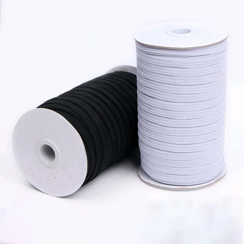 3/5/6/8//10/12/14mm Elastic Band White Black High Elastic Flat Rubber Band Waist Band Stretch Rope for DIY Craft Clothing Sewing