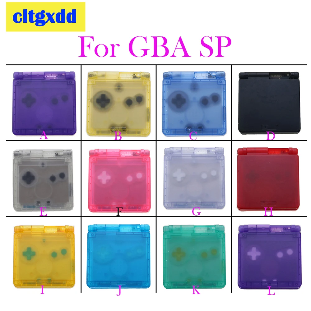 13 kolorów dla konsoli do gier GBA SP = przezroczysty futerał ochronny na przezroczysta żarówka kolorowy futerał z pokrowcem na przycisk