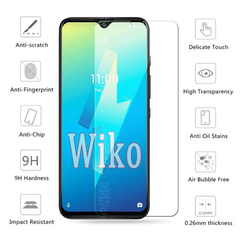 For Wiko Power U10 U20 U30 Y80 Y70 Y60 Y50 Y81 Y61 Y62 Y82 Glass Protector Screen LCD Film Cover On Wiko Y 50 60 70 80 62 Glass