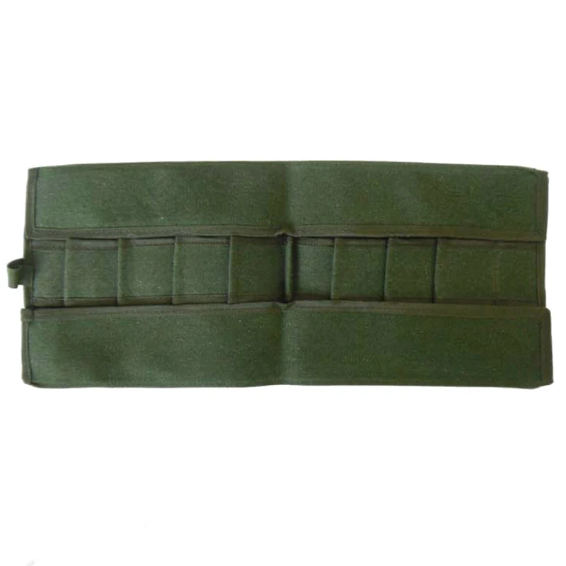 Army Green Bonsai Storage Package Roll Bag Garden Repair Tool Pliers Scissors Canvas Tools Storage Bags 60x43cm