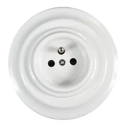 Flush Mounted Porcelain French Style Electrical Wall Socket Oulet, 240V,16A