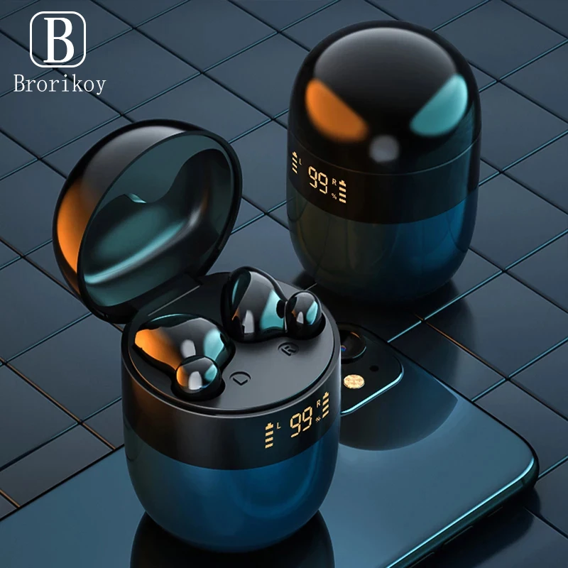 

Беспроводные наушники Bluetooth 5.0 с объемным звуком, вкладыши с сенсорным управлением, легкие мини-IPX5, водонепроницаемые спортивные наушники для iPhone