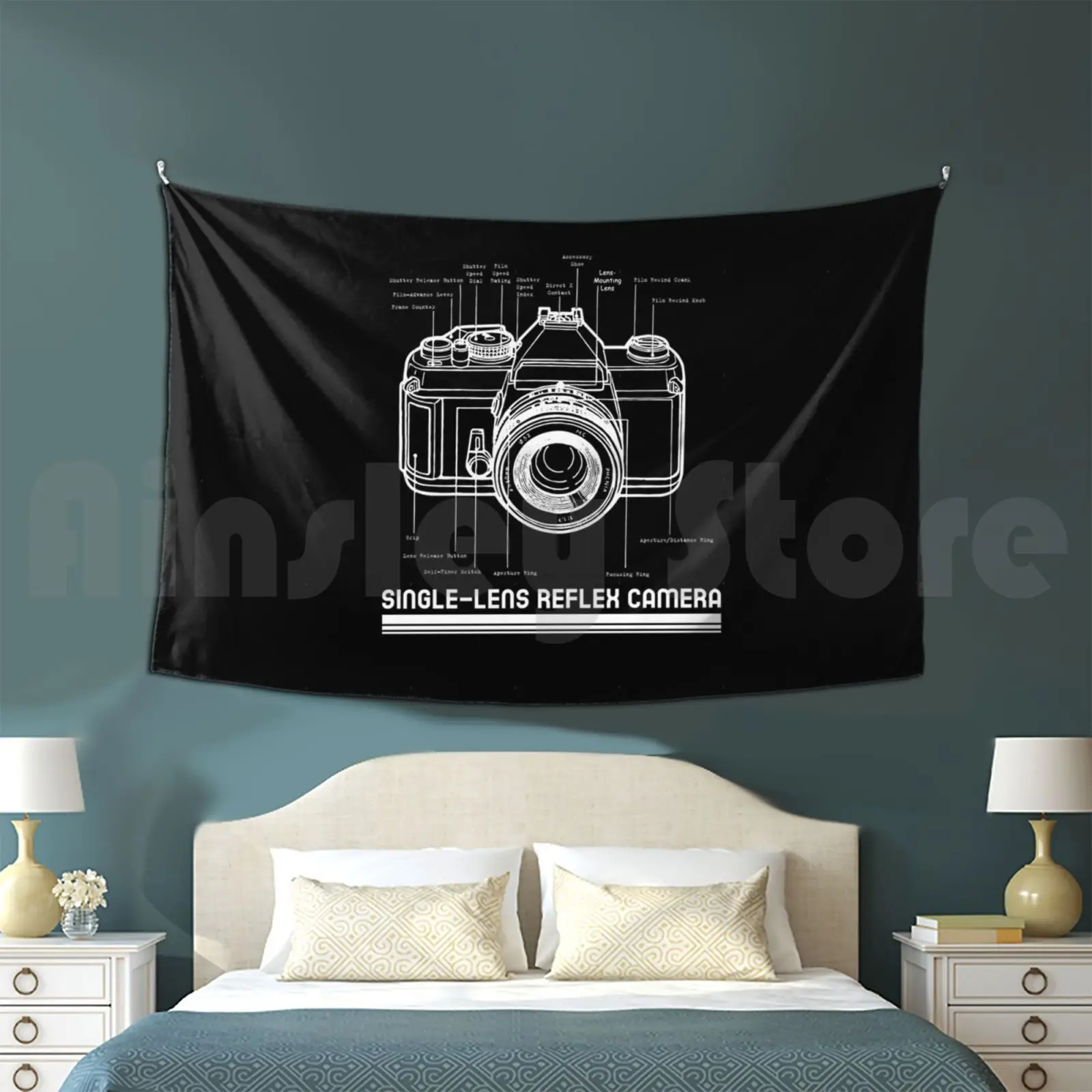 Single-Lens Reflex Camera Customized Tapestry Camera Photographer Foto Snap Shooter Shooting Film