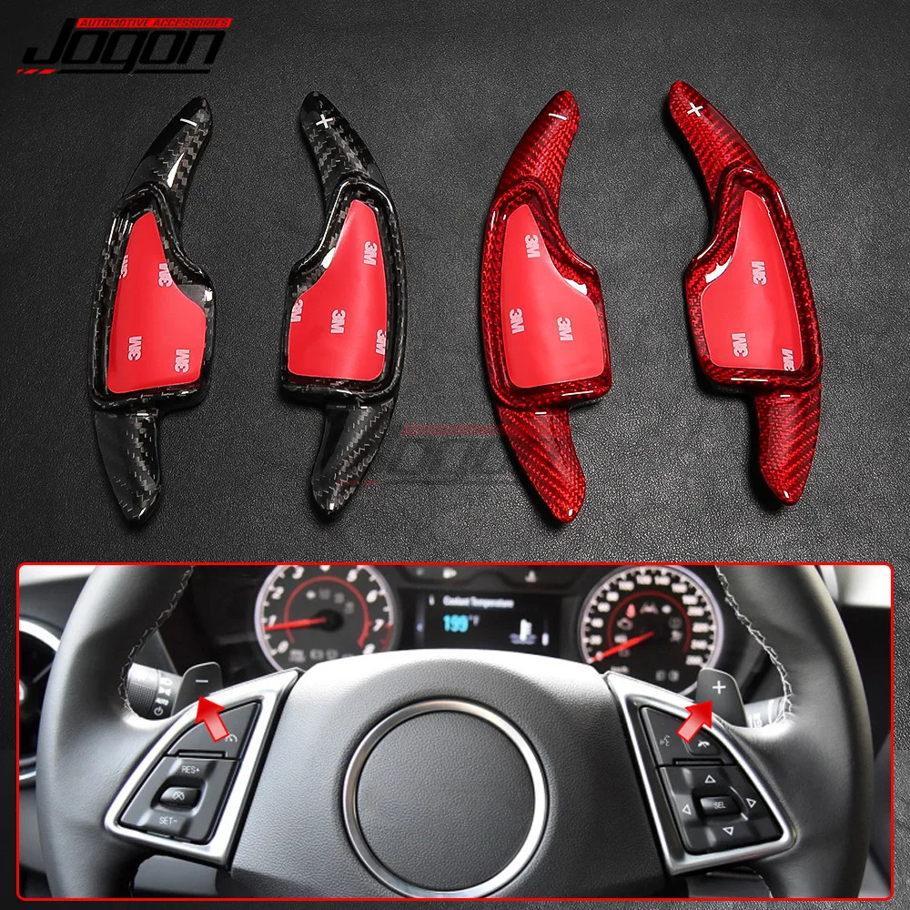 For Chevrolet Corvette C7 2015-2019 Camaro 2016-2020 Real Carbon Shift Paddle Car Steering Wheel DSG Paddle Shifter Extension