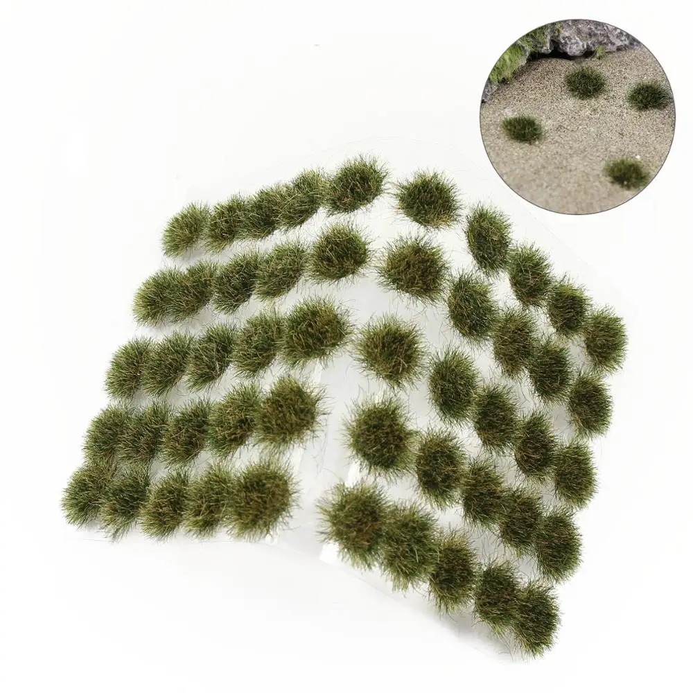 

One Pack 50pcs Winter Green Grass Clusters Model Scenery Railway Wargame Accessories PJ15