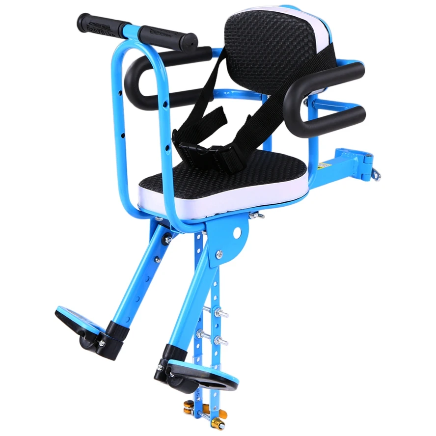 Bicycle Children Front Safety Seat Kids Saddle Bike Front Mount Saddle Child Seat Bicycle Saddle Cushion Mat Quick Release