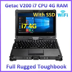 2021 Hot Used laptop computer Getac V200 i7 CPU 4G RAM Touch Screen Tablet PC with pen for Auto Repair Software Diagnostic tool