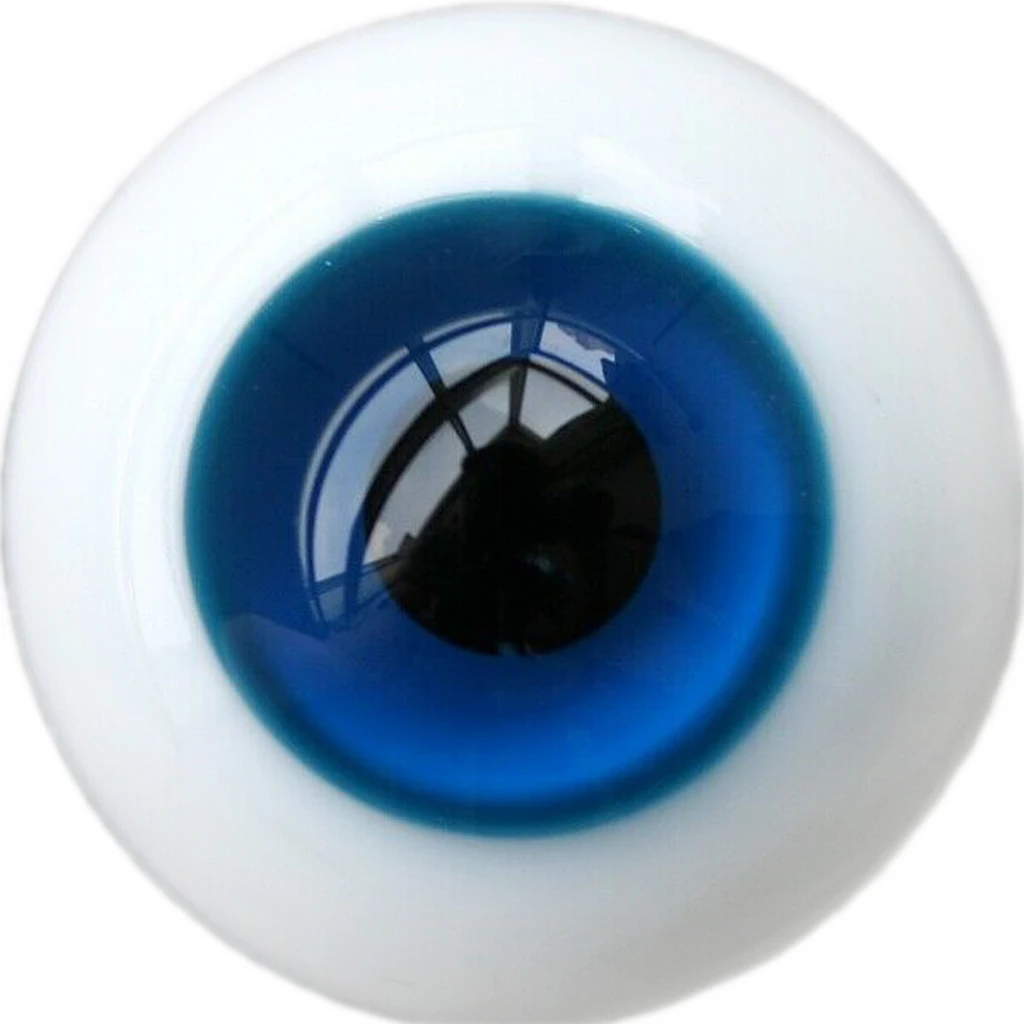 [wamami] 6mm 8mm 10mm 12mm 14mm 16mm 18mm 20mm 22mm 24mm Blue Glass Eyes Eyeball BJD Doll Dollfie Reborn Making Crafts