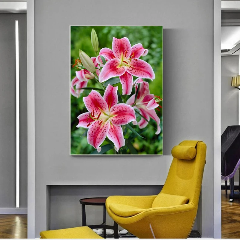 5D Diy Diamond Painting Lily Flower Diamond Mosaic Sale Rhinestone Embroidery Cross Stitch