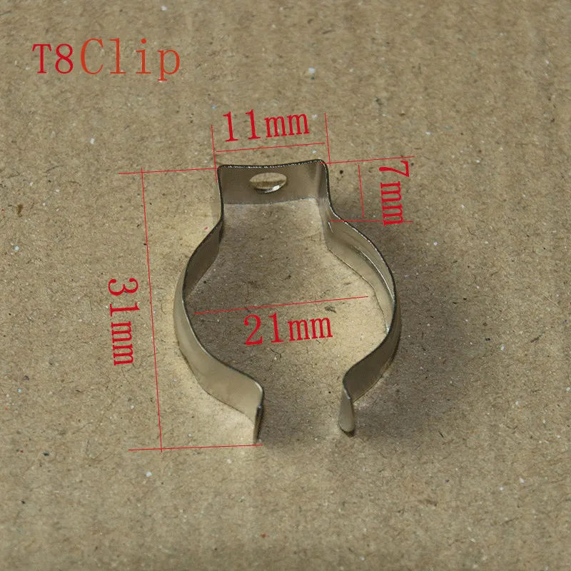 

Держатель люминесцентной лампы FINEWE 100 шт./лот T4 T5 T8, металлические Пружинные зажимы и кронштейн, оптовая продажа