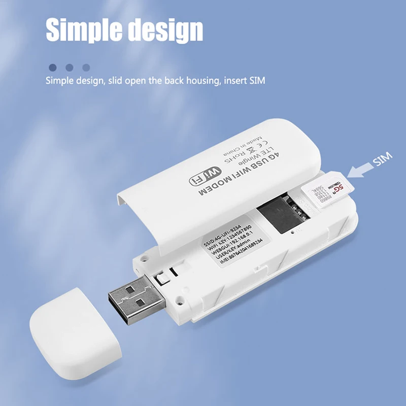 TIANJIE New Arrival 4G USB WIFI MODEM CAT4 150Mbps Qualcomm Chipset Dongle Car Router With Sim Card Slot