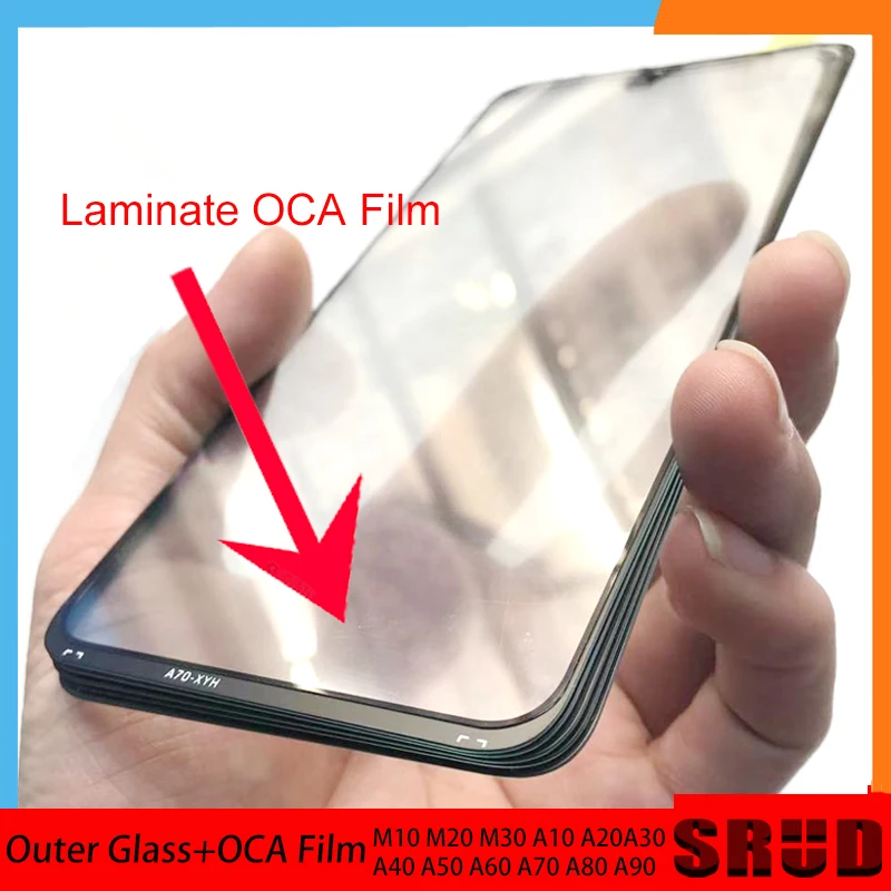 

10pcs TOP QC For Samsung Galaxy M11s A10 A20 A30 A50 A80 A90 A11 A12 A31 A51A71 A20s LCD Front Touch Screen Glass With OCA Repla