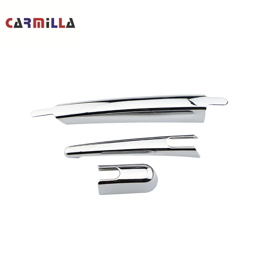 For Nissan Xtrail X-trail T32 Rogue 2014-2020 Chrome Rear Door Window Rain Wiper Cover Trim 3pcs Molding Protection