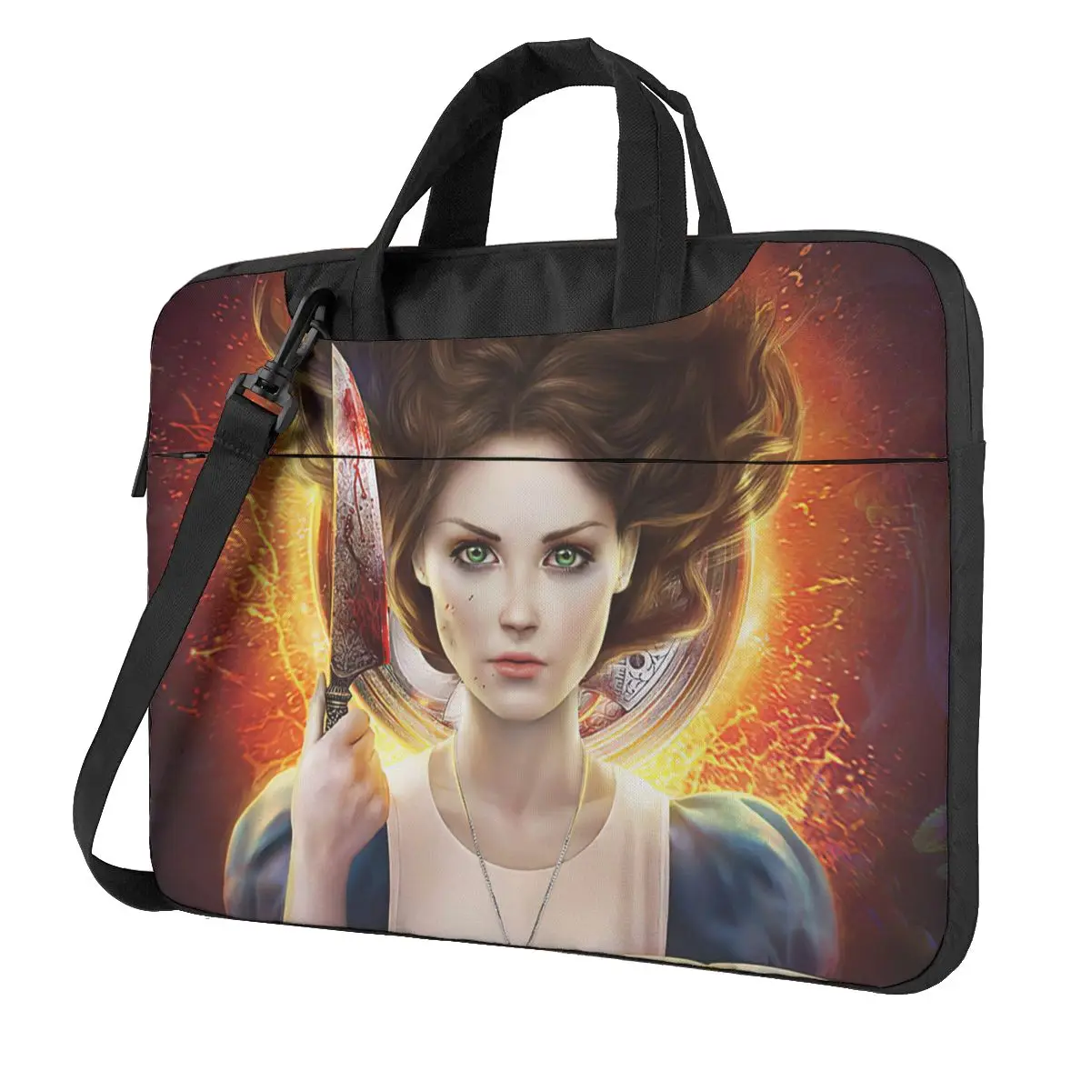 

Alice Madness Returns,Video Game Laptop Bag Case Protective Vintage Computer Bag Bicycle Crossbody Laptop Pouch