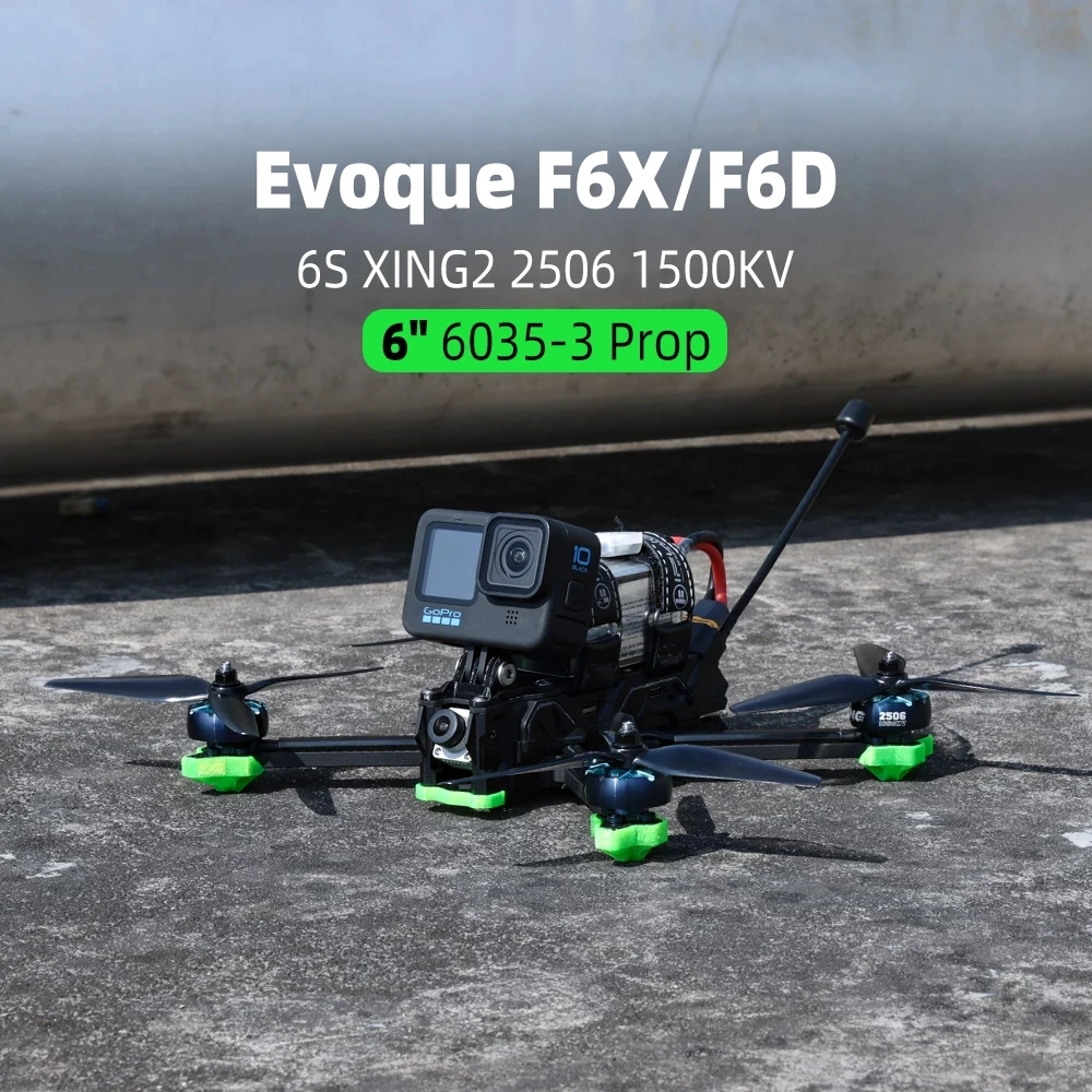 iFlight Nazgul Evoque F6 HD 6inch 6S FPV Drone BNF F6X F6D（Squashed-X or DC Geometry） with  Camera Vista HD System for FPV