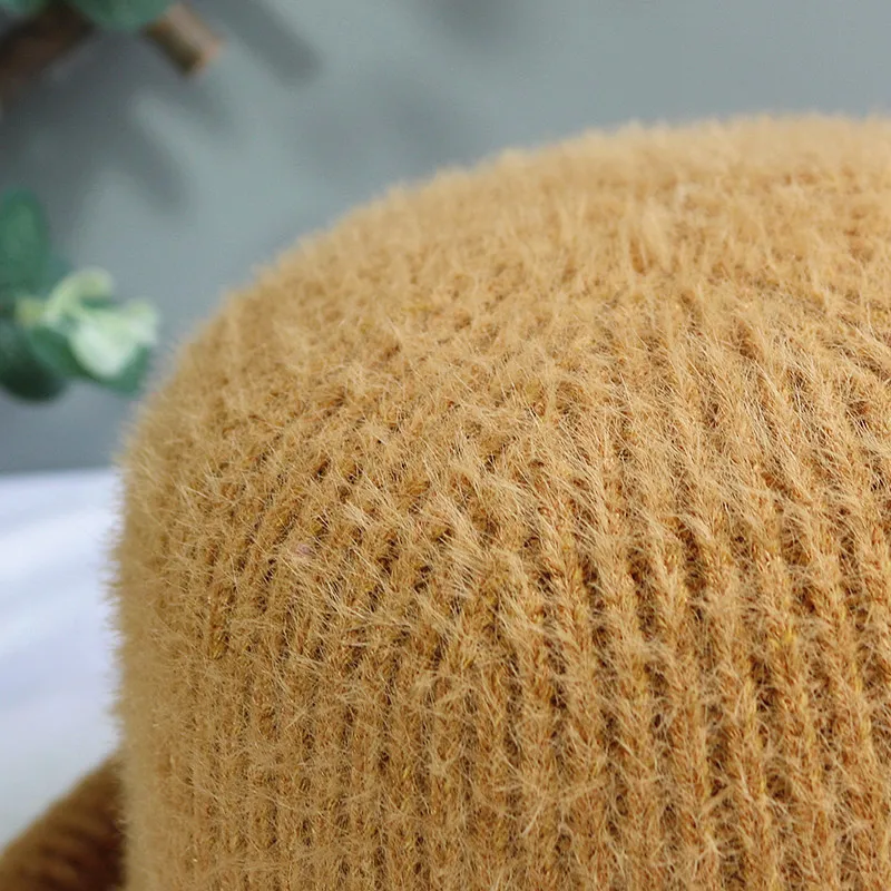 2021 New Fashion Wool Elegant Women Hat Dome Short Brim Hats Female British Retro Autumn Winter Basin Cap Faux velvet Hat