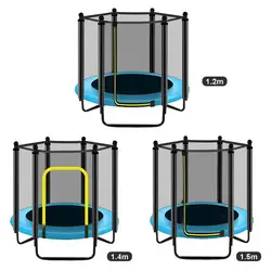 Okrągłe dzieci Mini obudowa na trampolinę podkładka z siatką odbojnik ćwiczenia na świeżym powietrzu zabawki domowe skoki łóżko siatka zabezpieczająca osłona ochronna