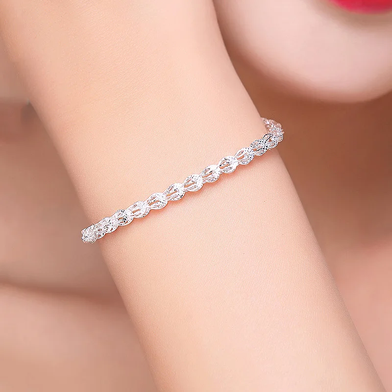 

SA SILVERAGE 925 Sterling Silver Bracelet Female Galaxy Ins Design Sparkling High-level Girls Silver Gift Send Your Girlfriend