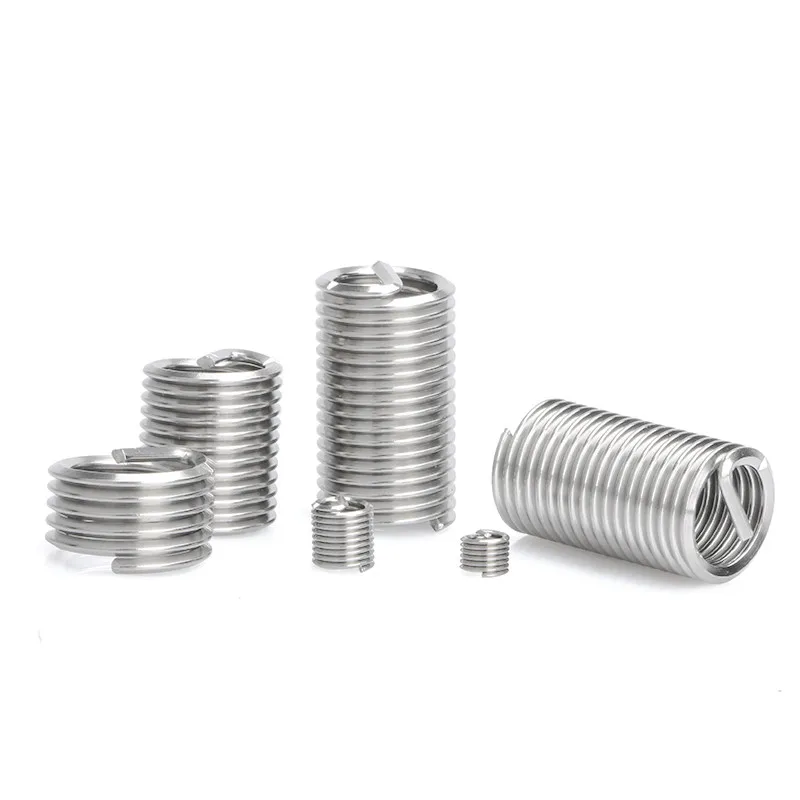 50Pcs Stainless Steel Coiled Wire Helical Screw Bushing Sleeve Set Thread Inserts M8x1.25x1.5D Length Helicoil Thread Repair Kit