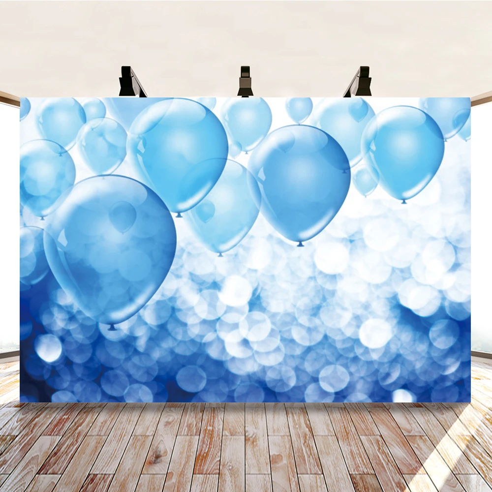Yeele عيد ميلاد الأزرق بالون ضوء خوخه حفلة الطفل التصوير خلفية الديكور التصوير الخلفيات للصور استوديو